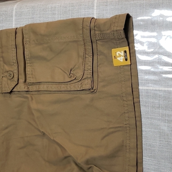 Nwt LEE Men's Dungarees Belted Wyoming Cargo Short, Color Russet Size 42. - Picture 4 of 15